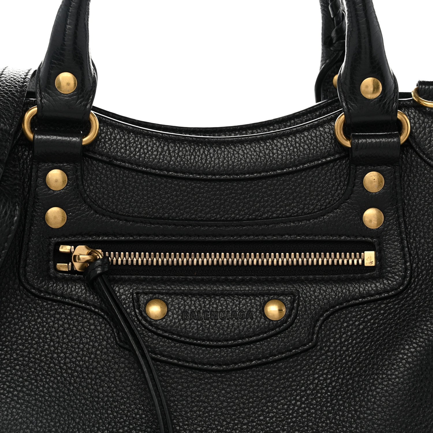 Balenciaga Grained Calfskin Neo Classic Gold Hardware S City Black 8 of 12