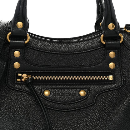 Balenciaga Grained Calfskin Neo Classic Gold Hardware S City Black 8 of 12