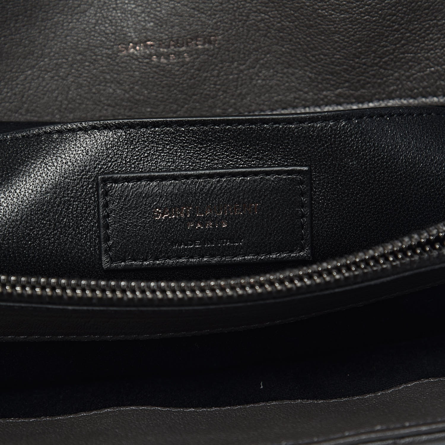 Saint Laurent Sheepskin Matelasse Chevron Monogram Large College Satchel Dark Anthracite 7 of 12
