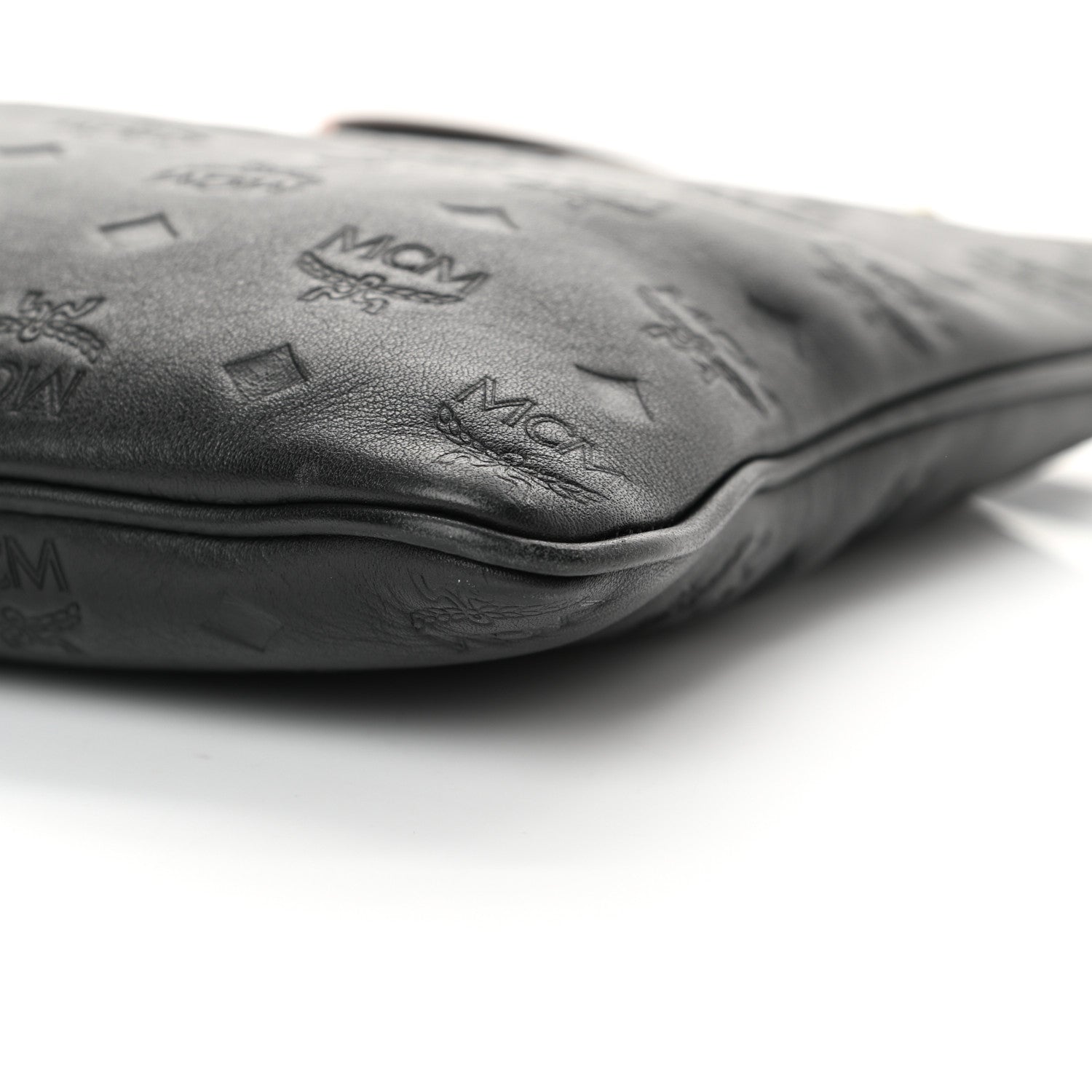 MCM Calfskin Monogram Klara Crossbody Pouch Black 10 of 12