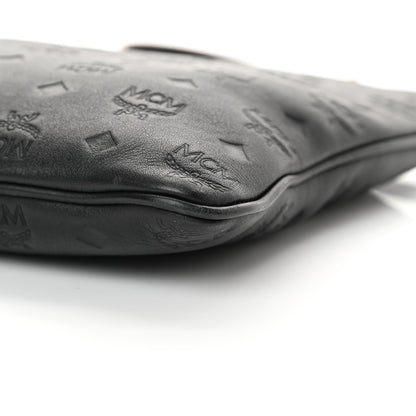 MCM Calfskin Monogram Klara Crossbody Pouch Black 10 of 12