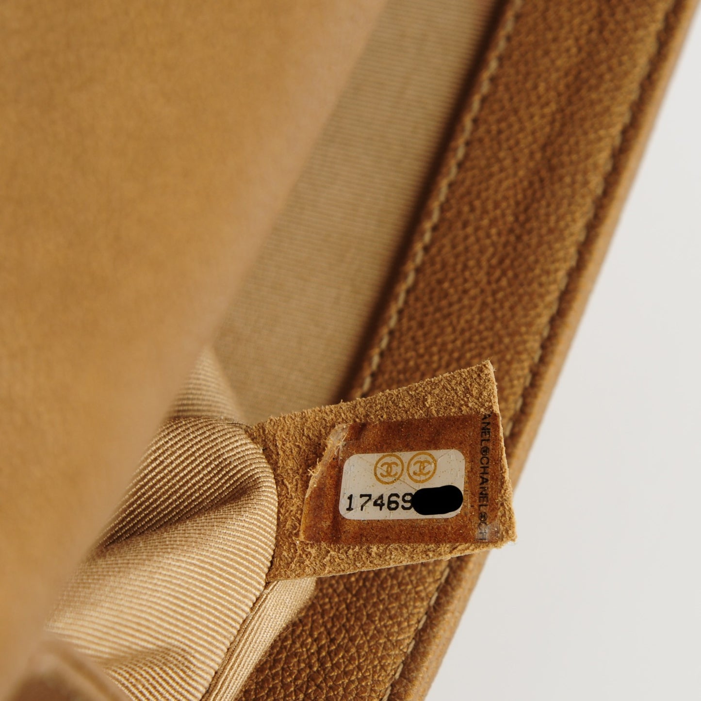 Metallic Calfskin Quilted Medium Boy Flap Dark Gold