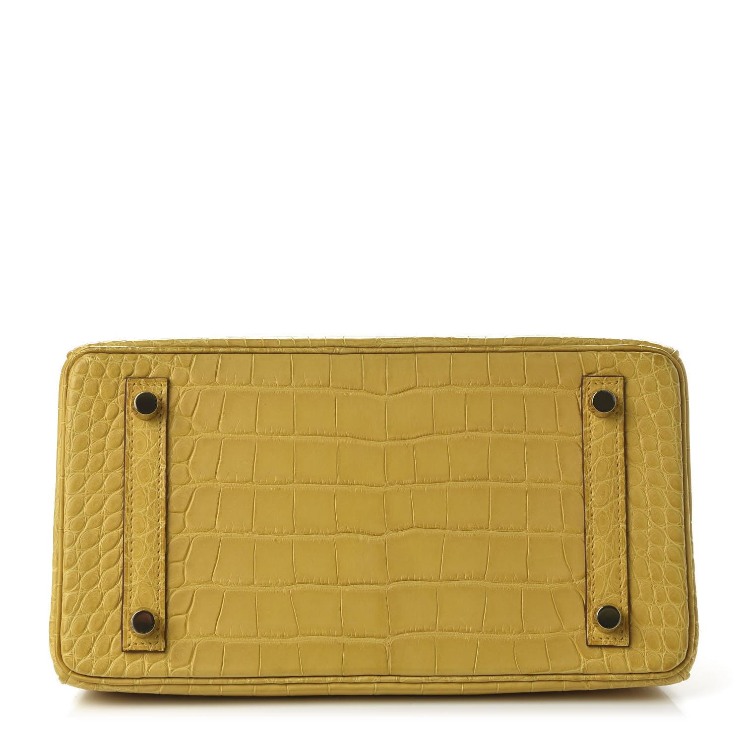 Hermes Matte Alligator Birkin 25 Jaune Ambre 6 of 33