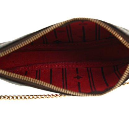 Louis Vuitton Damier Ebene Complice Trunks and Bags Mini Pochette Accessories Red 5 of 7