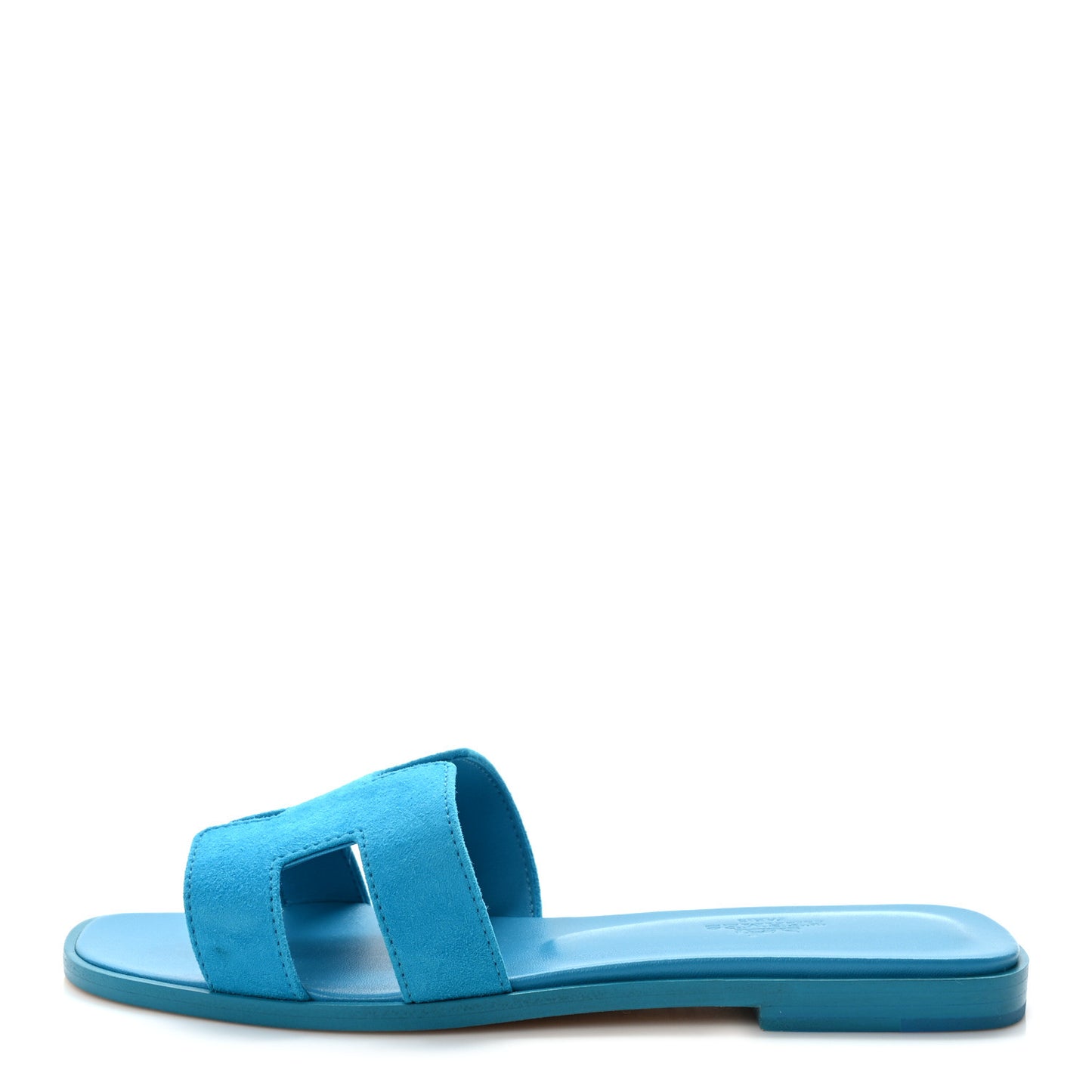 Suede Goatskin Oran Sandals 37 Bleu Vif