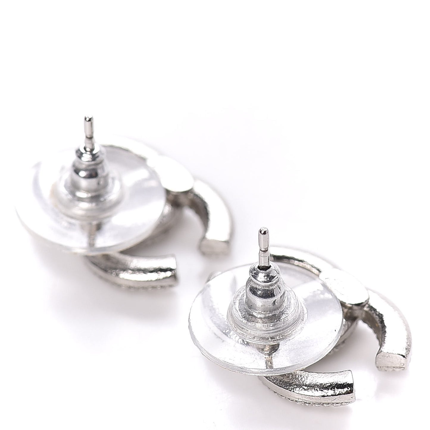 Crystal CC Earrings Silver