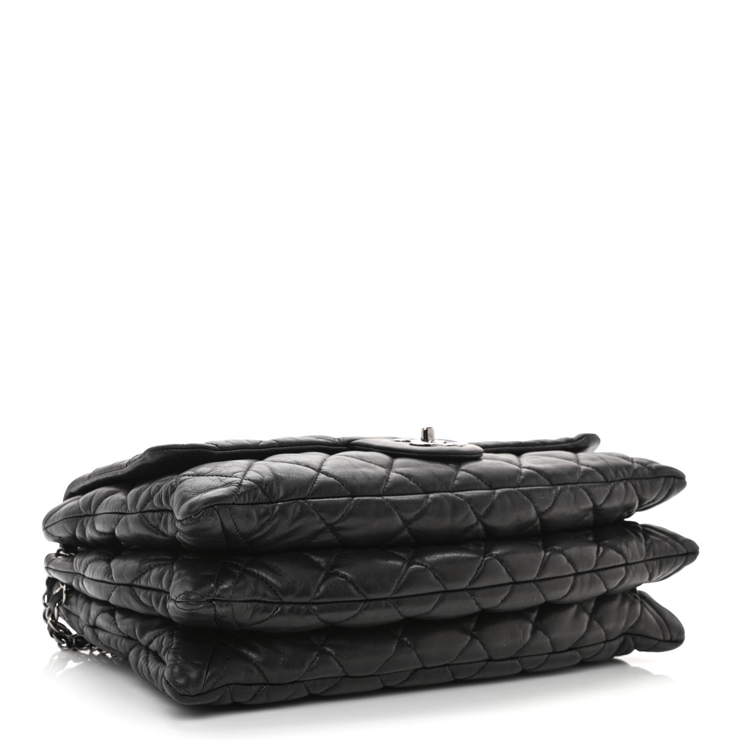 Chanel Lambskin Quilted Maxi Chanel 3 Flap Black 4 of 10