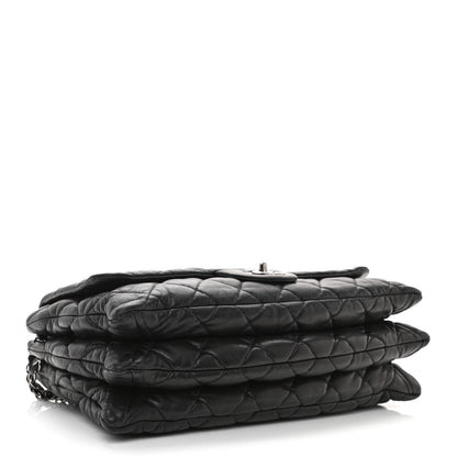 Chanel Lambskin Quilted Maxi Chanel 3 Flap Black 4 of 10