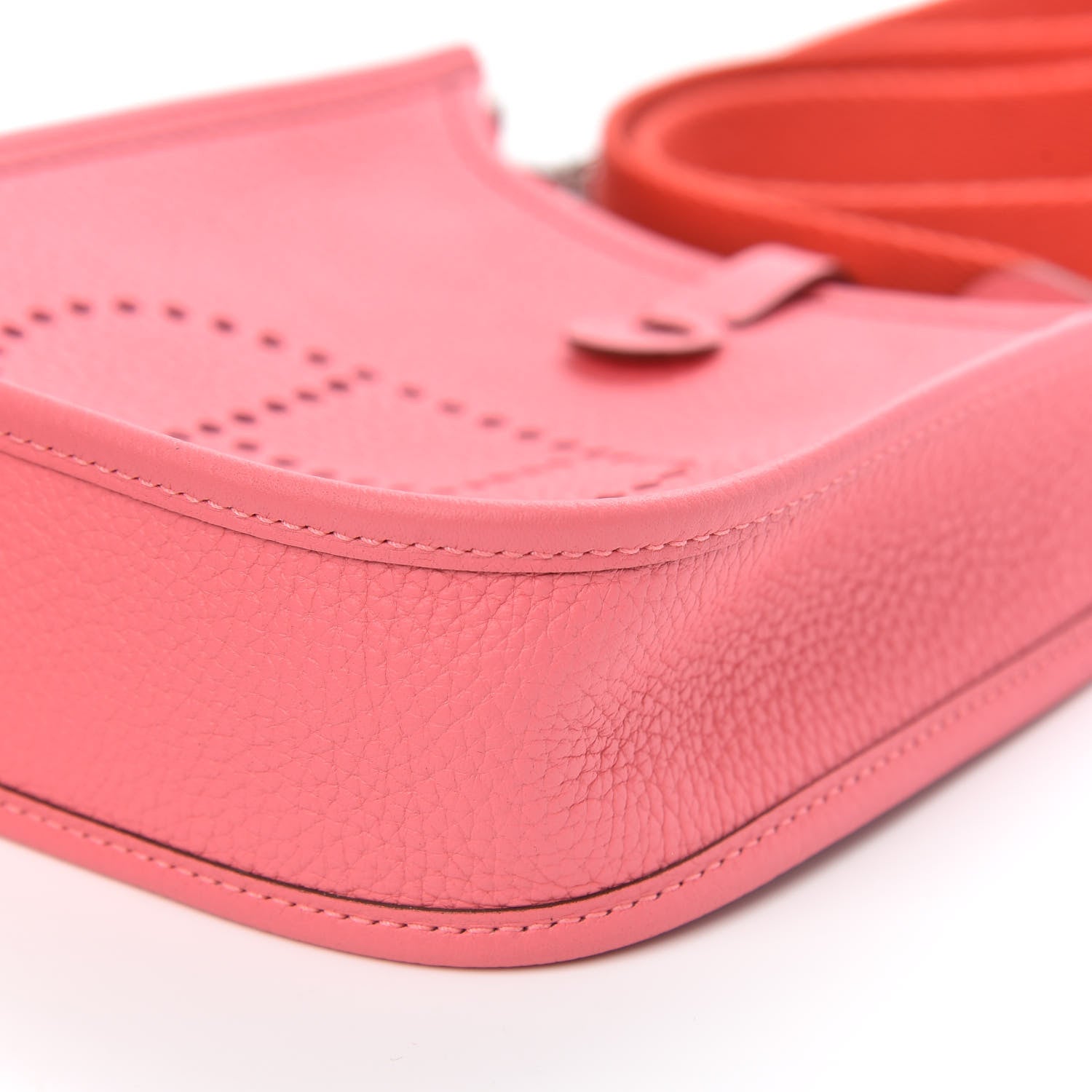 Hermes Taurillon Clemence Amazone Evelyne TPM Rose Azalee Rouge Pivoine 9 of 10