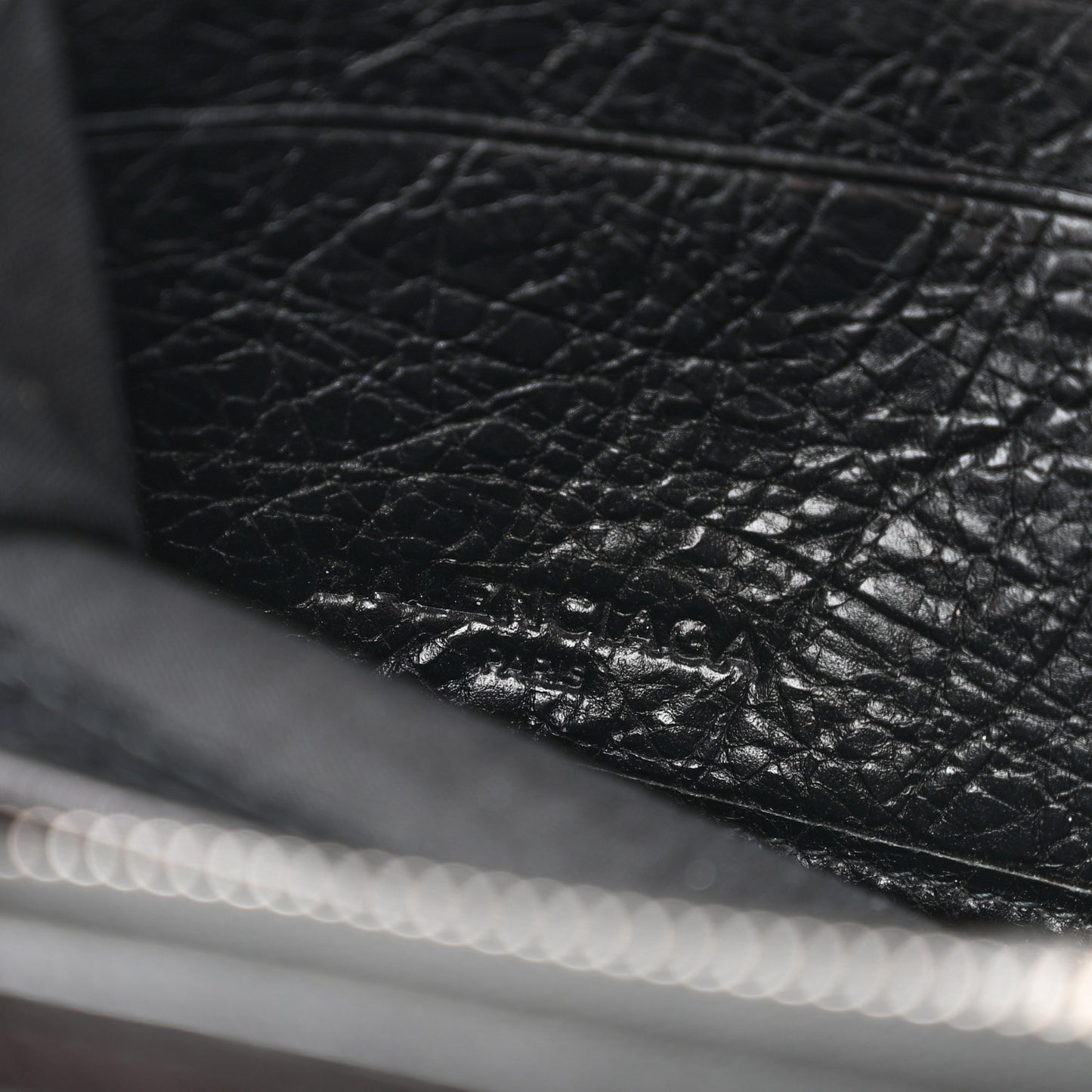 Agneau Classic Silver Hardware Continental Zip Around Wallet Black