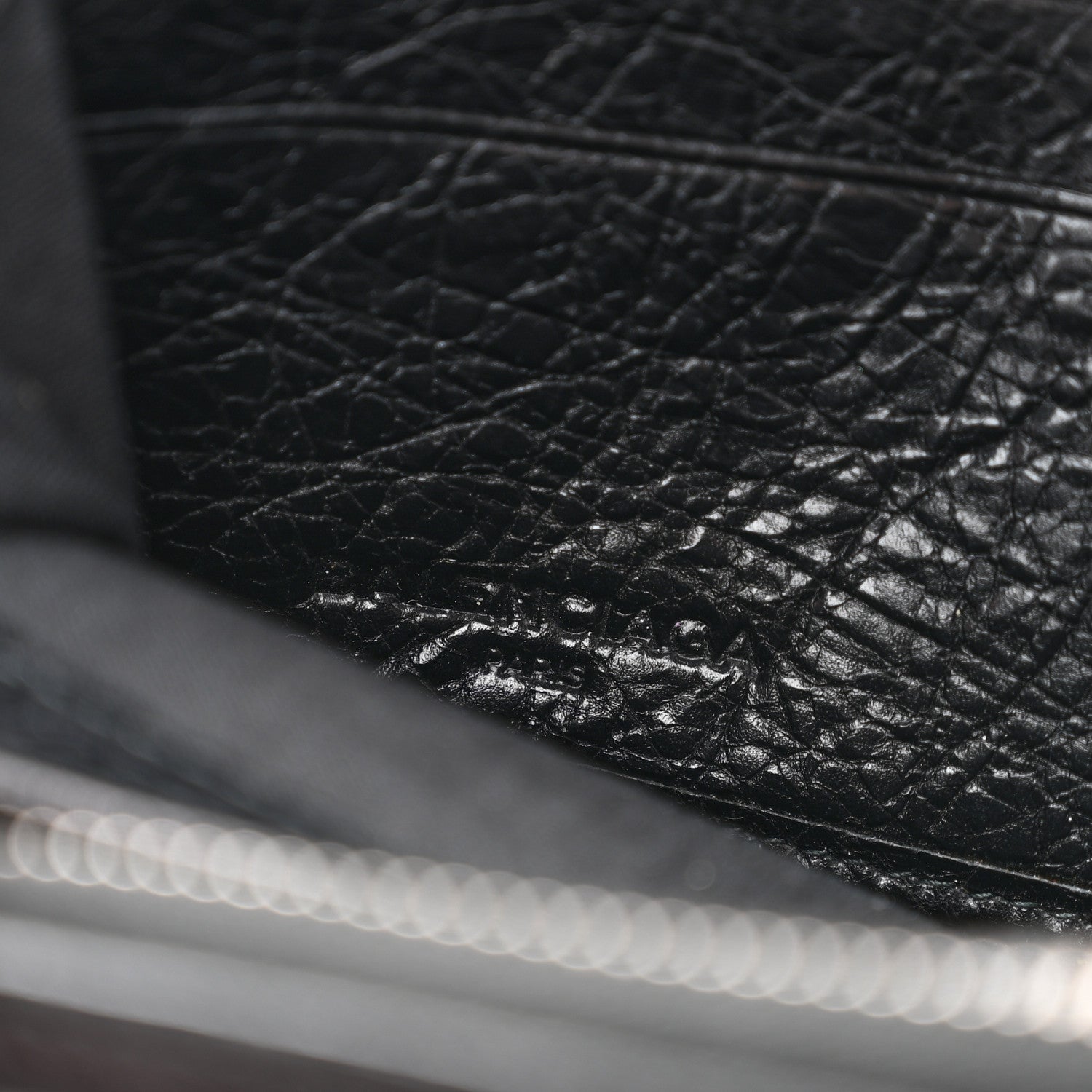 Balenciaga Agneau Classic Silver Hardware Continental Zip Around Wallet Black 6 of 11