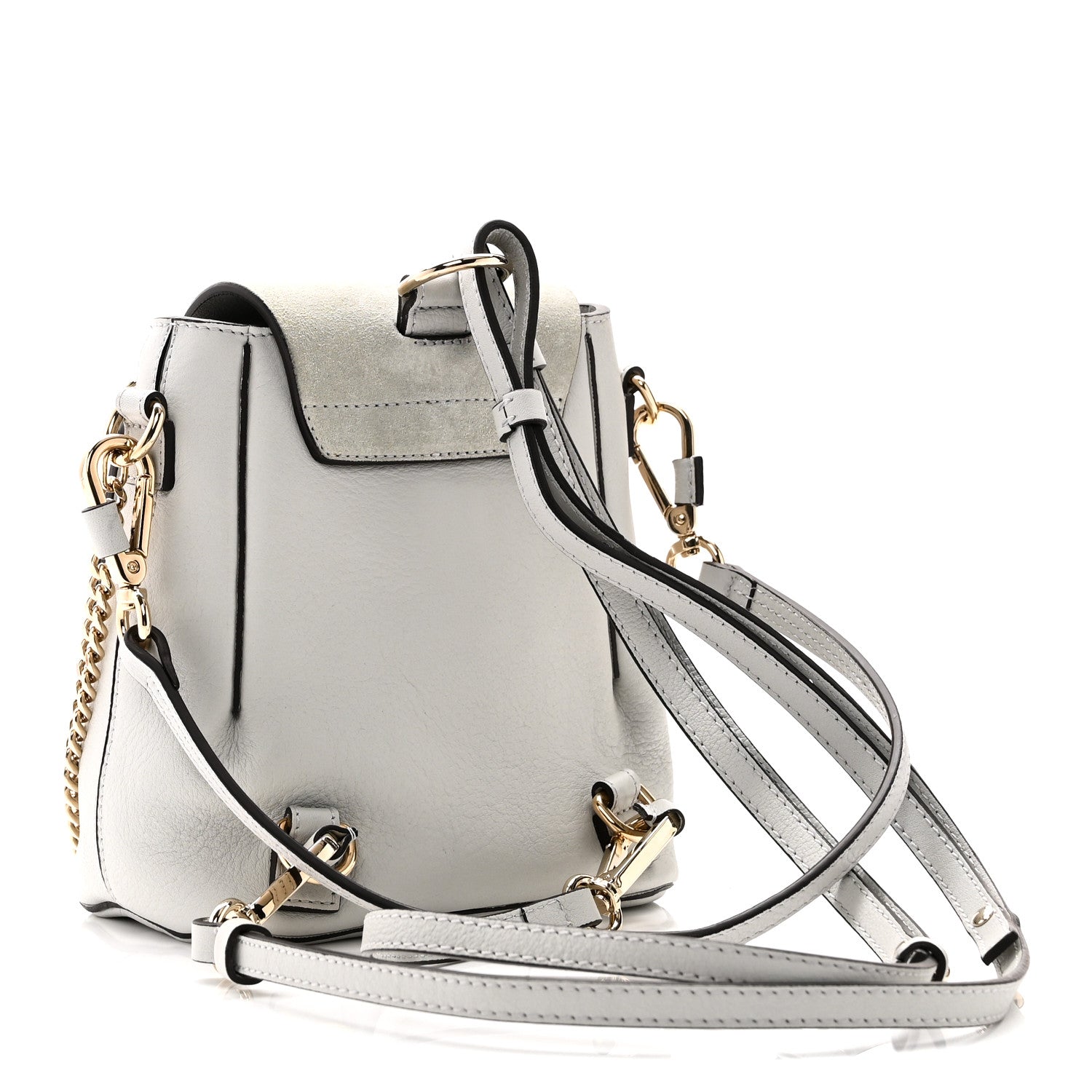 Chloe Suede Calfskin Mini Faye Backpack Airy Grey 3 of 10