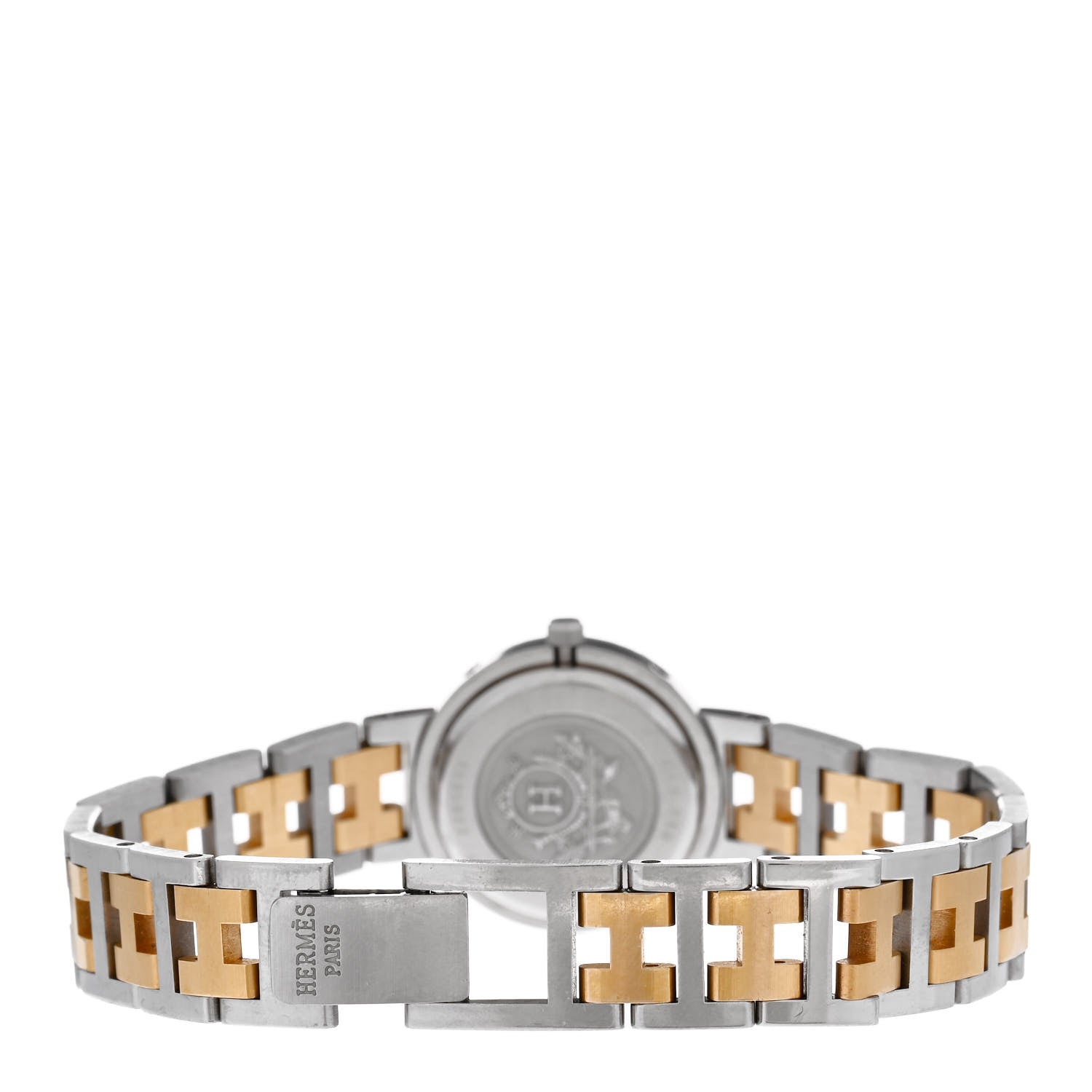 Hermes Stainless Steel 24mm Clipper Quartz Watch Gold 3 of 5