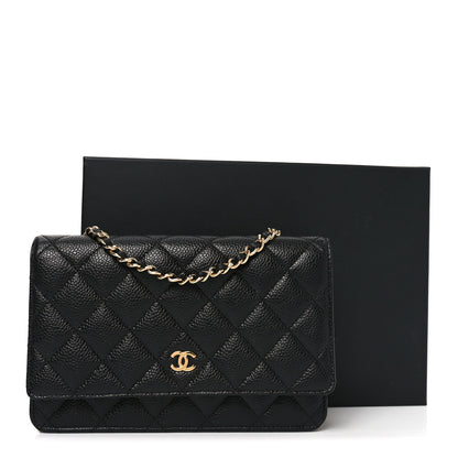 Chanel Caviar Quilted Wallet on Chain WOC Black 12 of 12