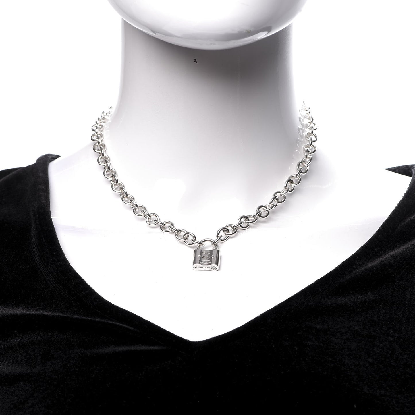 Sterling Silver 1837 Lock Charm Necklace