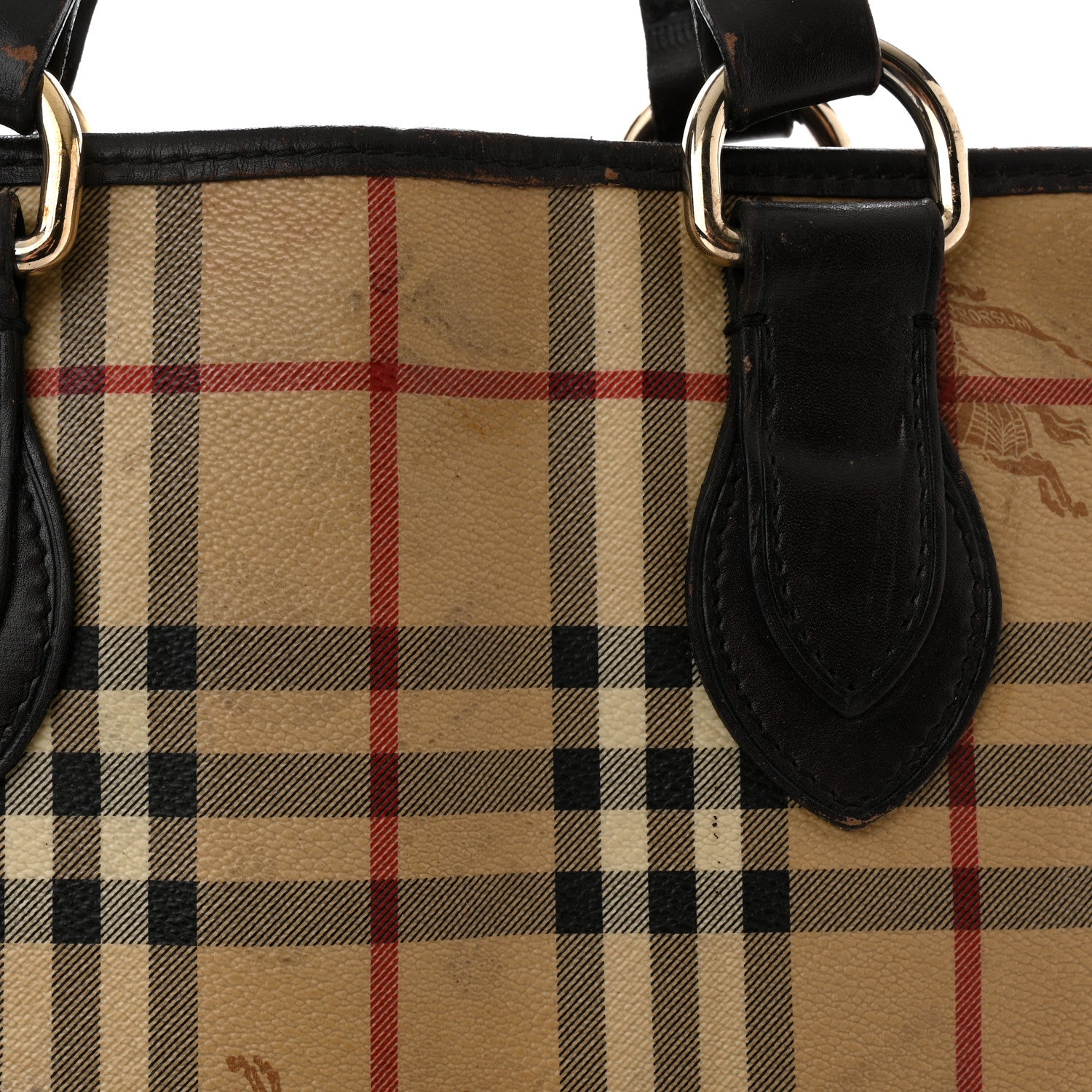 Burberry Haymarket Check Small Onslow Tote Chocolate 14 of 14
