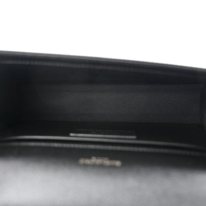 Saint Laurent Grain De Poudre Small Monogram Monochrome Kate Satchel Black 5 of 10
