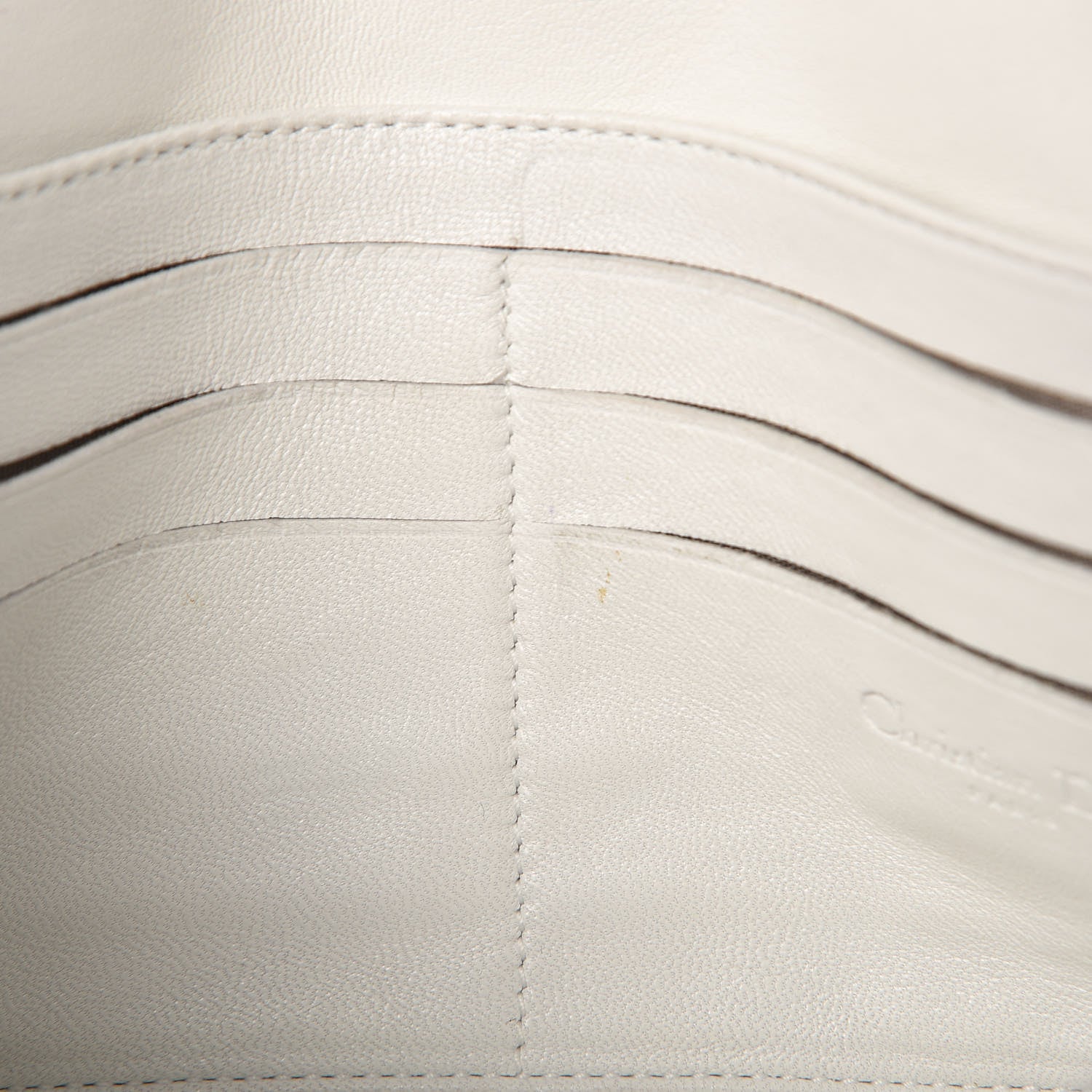 Christian Dior Lambskin Cannage New Lock Pouch White 9 of 11