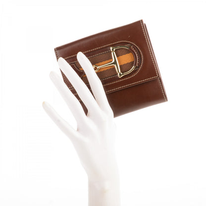Gucci Calfskin Web Hasler French Flap Wallet Brown 2 of 7