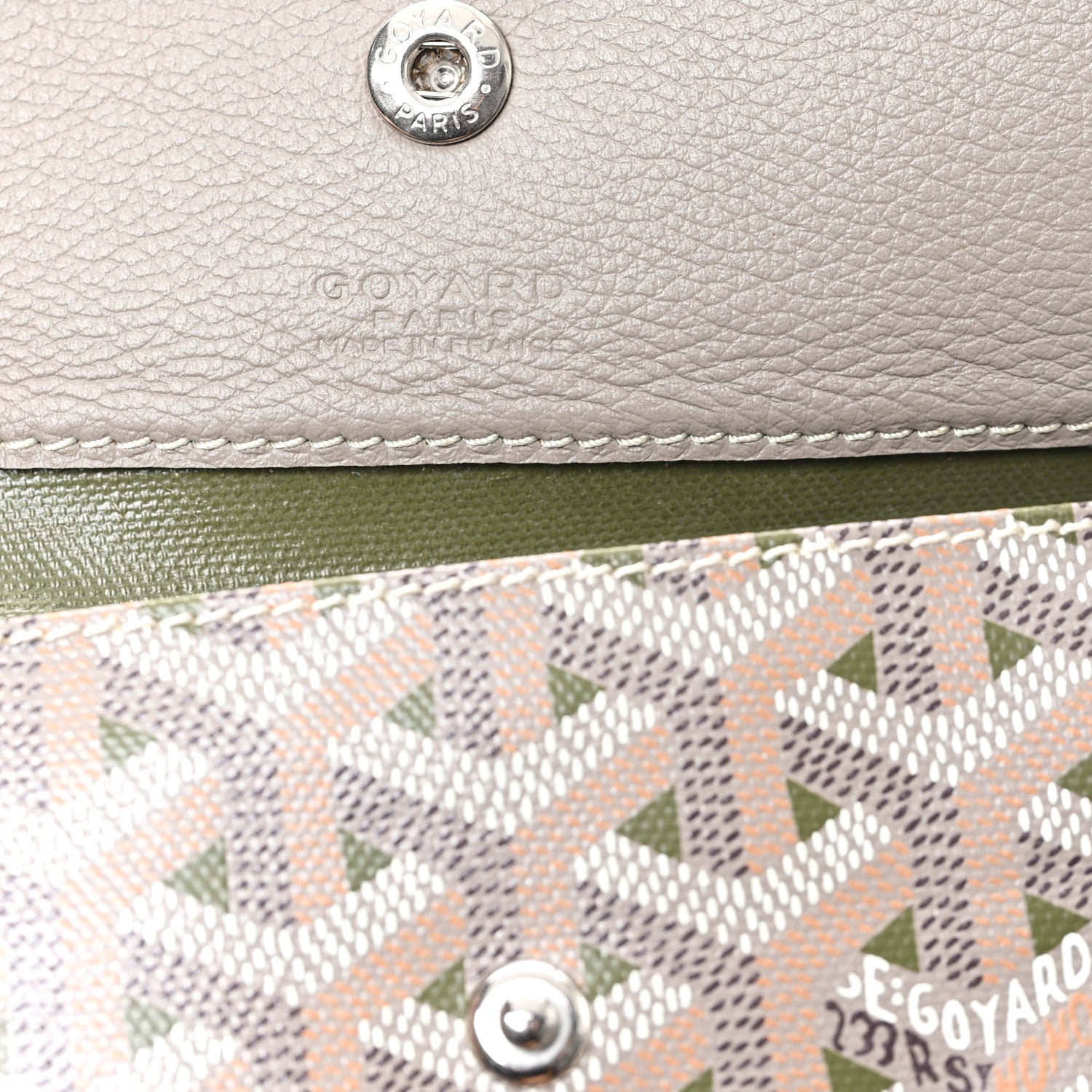 Goyard Goyardine Saint Louis Claire Voie PM Grege Khaki 7 of 12