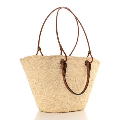 Loewe Iraca Palm Calfskin Medium Anagram Basket Bag Natural Tan 2 of 10
