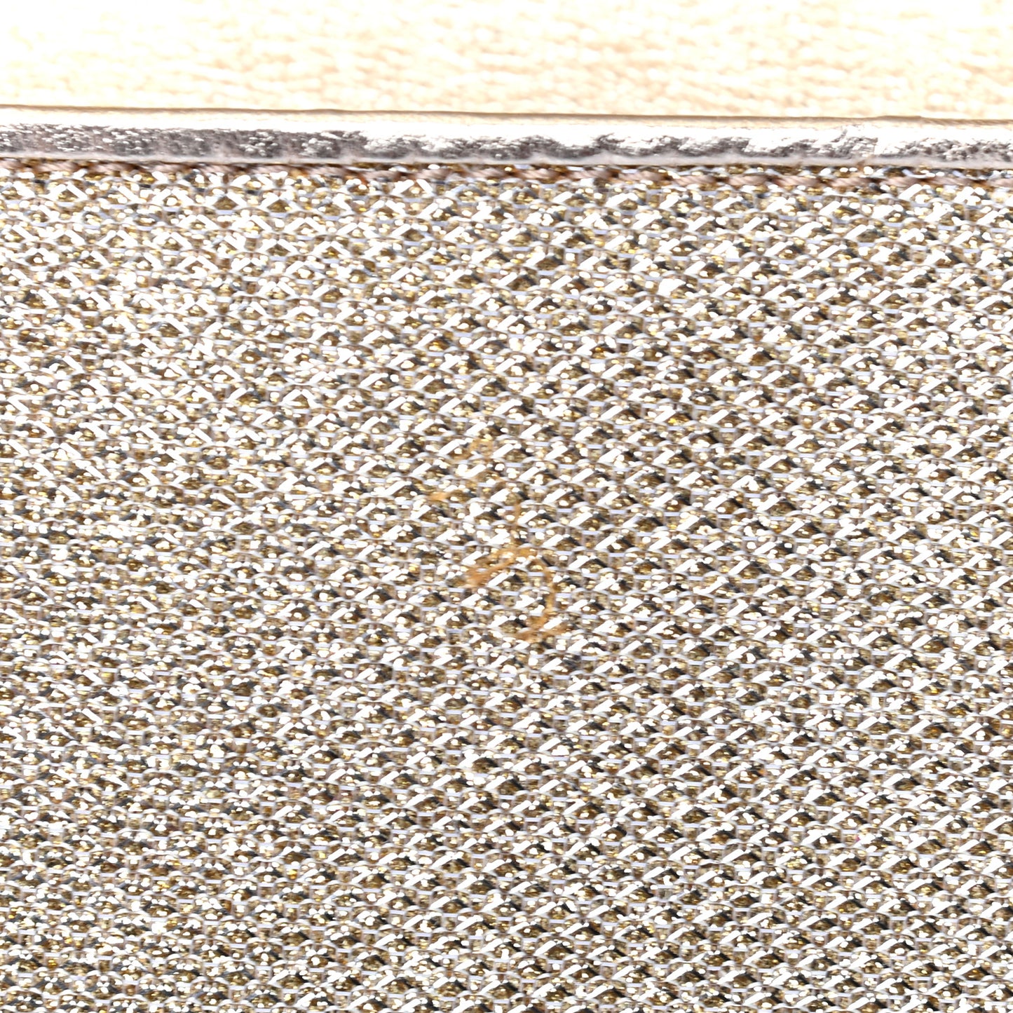 Glitter Fabric Milla Clutch Champagne