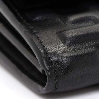 Fendi Nappa Matisse FF Embossed Continental Wallet On Chain Black 9 of 11