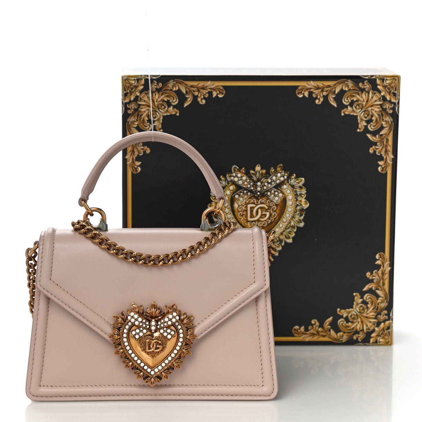 Smooth Calfskin Small Devotion Envelope Top Handle Bag Pink