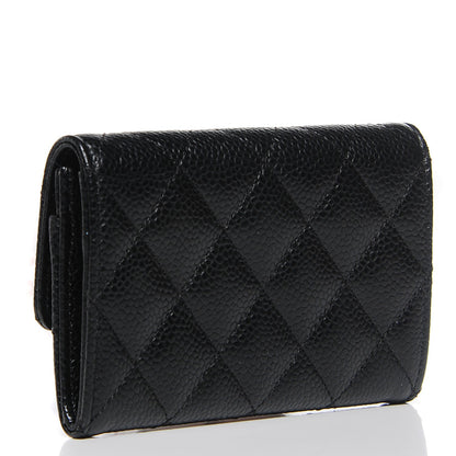 Chanel Caviar Quilted Flap Card Holder Black 3 of 9