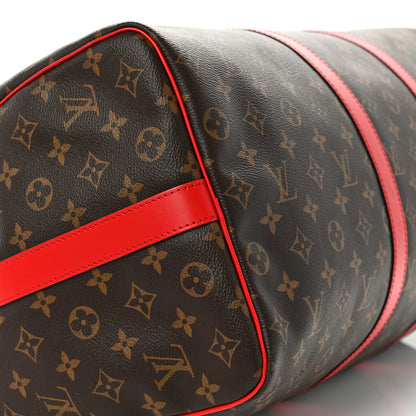 Louis Vuitton Calfskin Monogram Keepall Bandouliere 50 Coquelicot 8 of 12