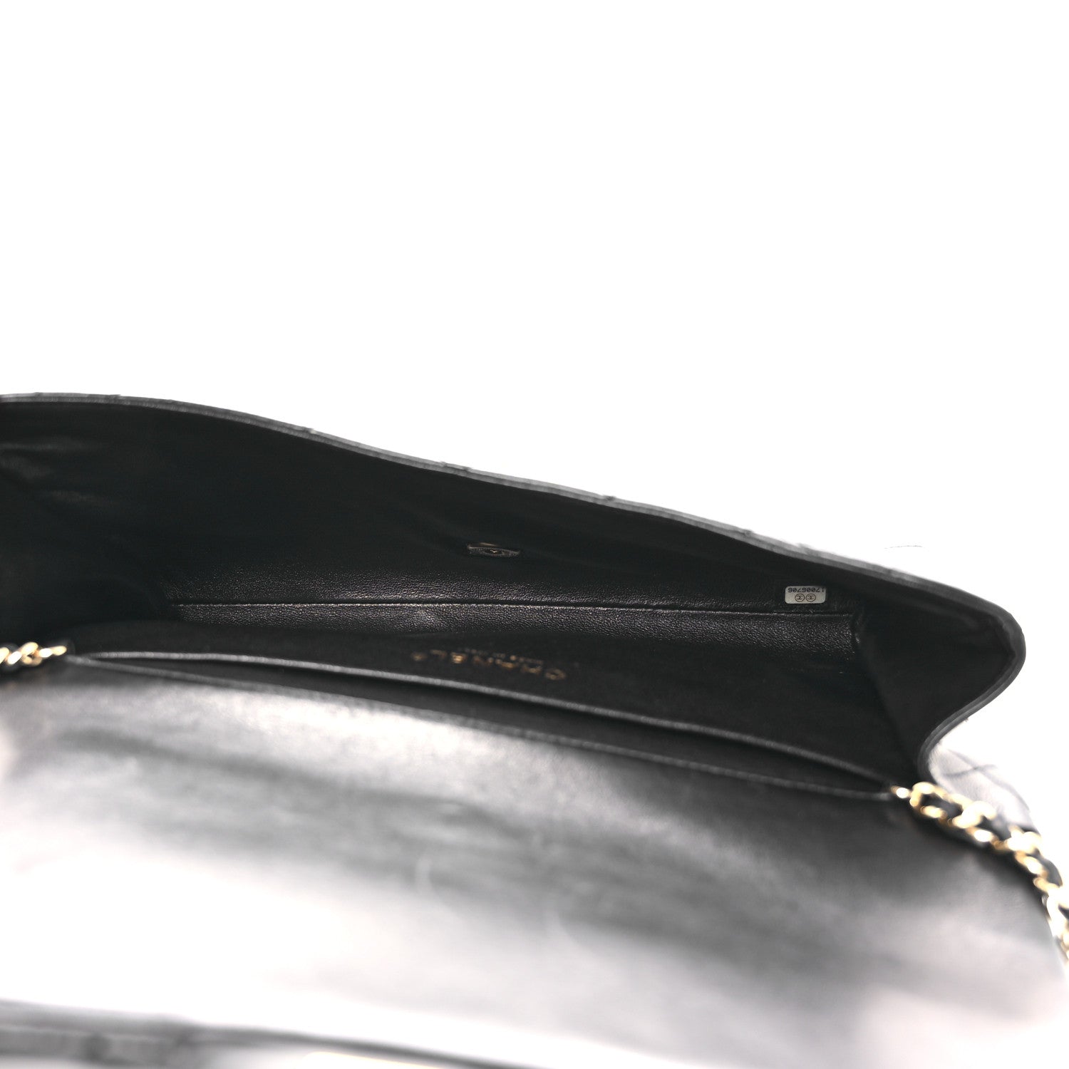Chanel Lambskin Quilted Clutch with Chain Flap Black 5 of 11