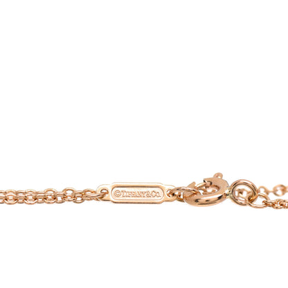 Tiffany 18K Rose Gold Diamond T Double Chain Bracelet 4 of 4