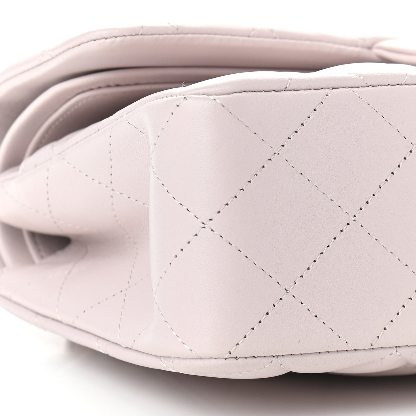 Lambskin Quilted Small Double Flap Light Purple