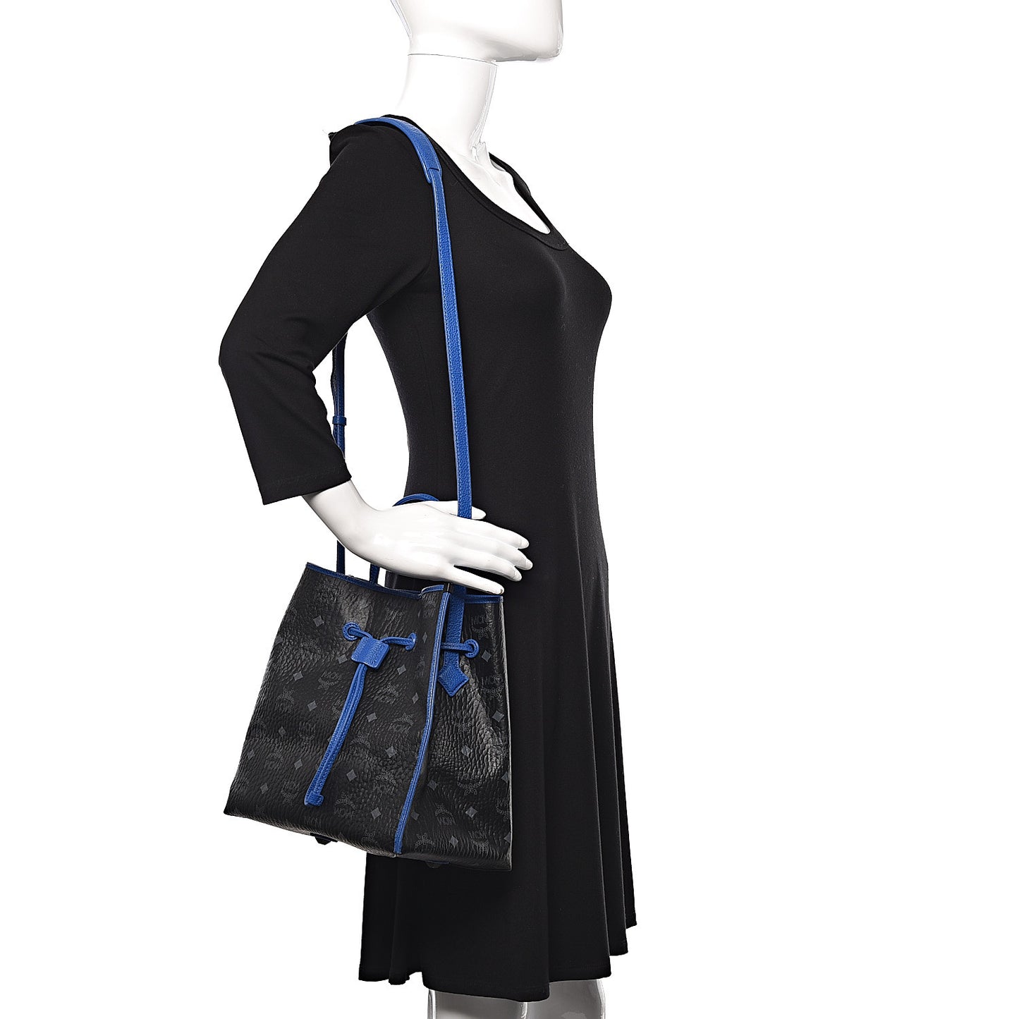 Visetos Kira Drawstring Bag Black Blue