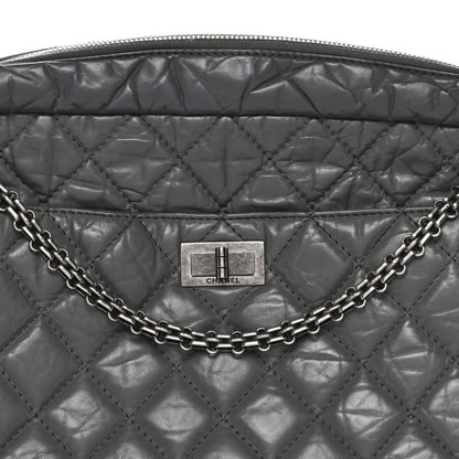 Chanel Aged Calfskin Quilted Large Reissue Camera Case Grey 8 of 12