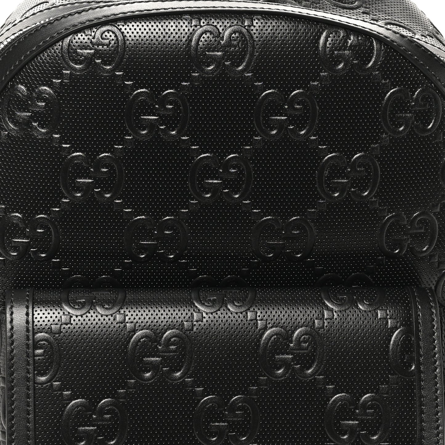 Calfskin GG Tennis Embossed Backpack Black