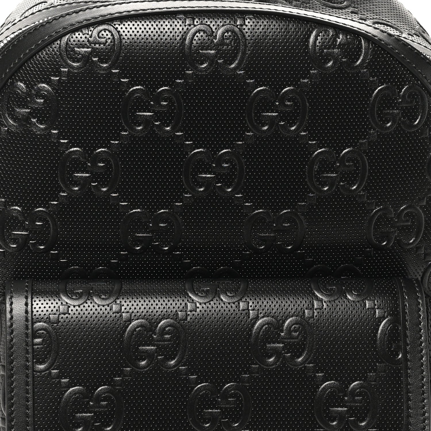 Gucci Calfskin GG Tennis Embossed Backpack Black 8 of 10