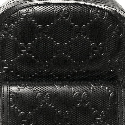 Gucci Calfskin GG Tennis Embossed Backpack Black 8 of 10