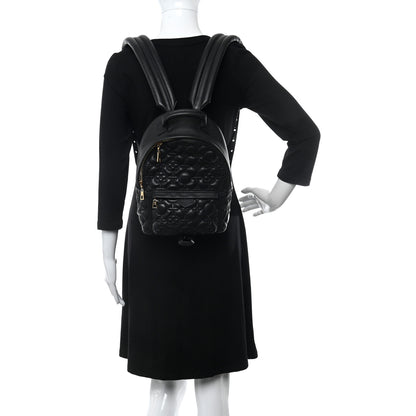 Louis Vuitton Lambskin Flower Quilted Palm Springs Backpack PM Black 2 of 10