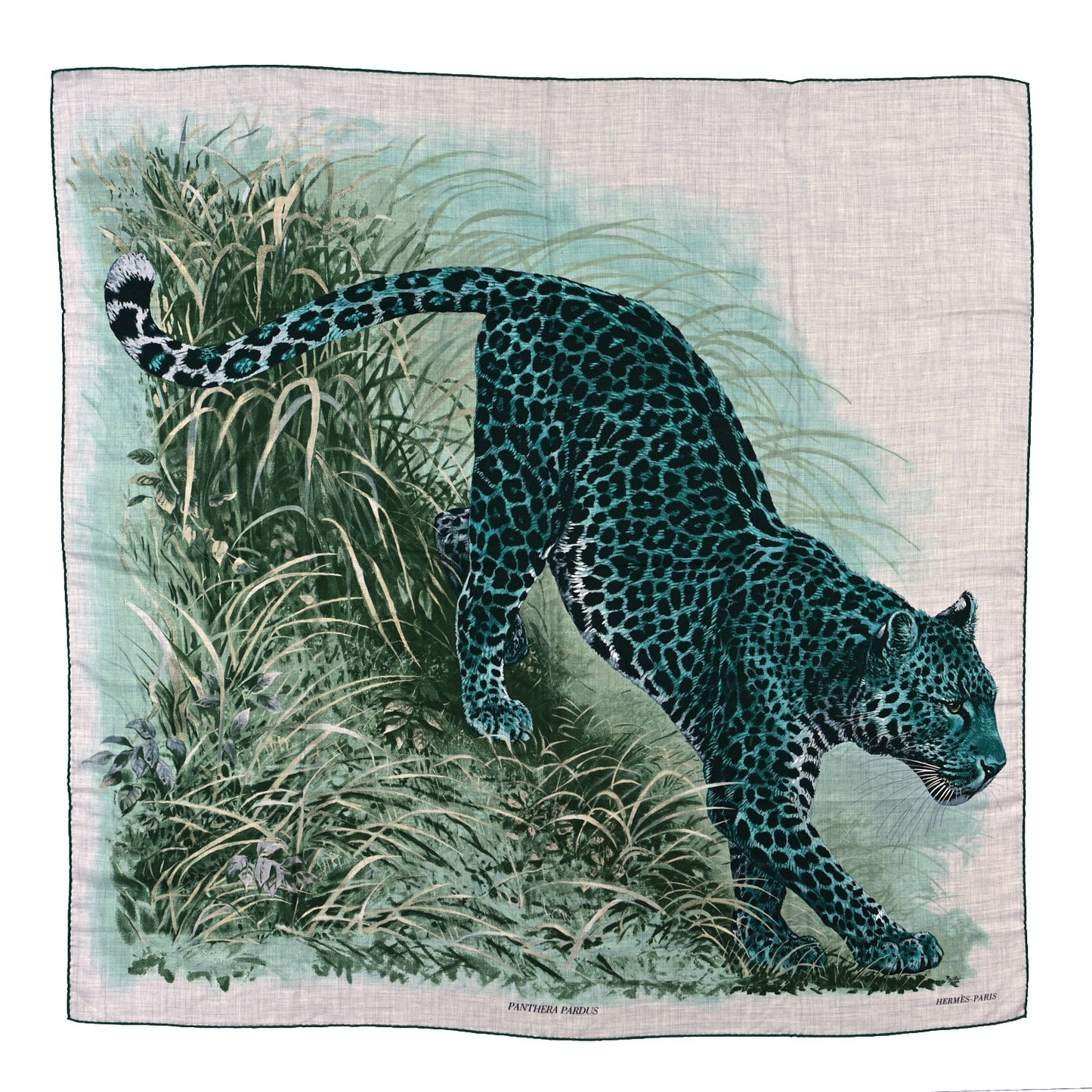 Cashmere Silk Panthera Pardus Scarf 140