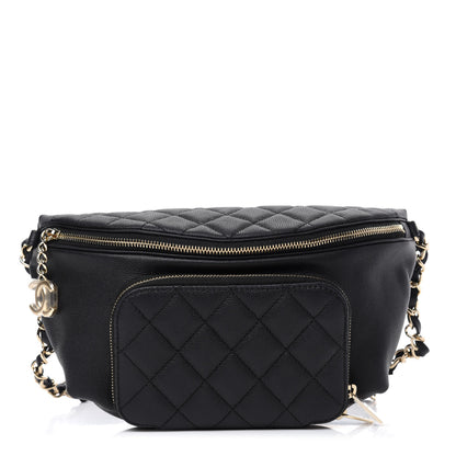 Chanel Caviar Quilted Business Affinity Waist Belt Bag Black 1 of 10