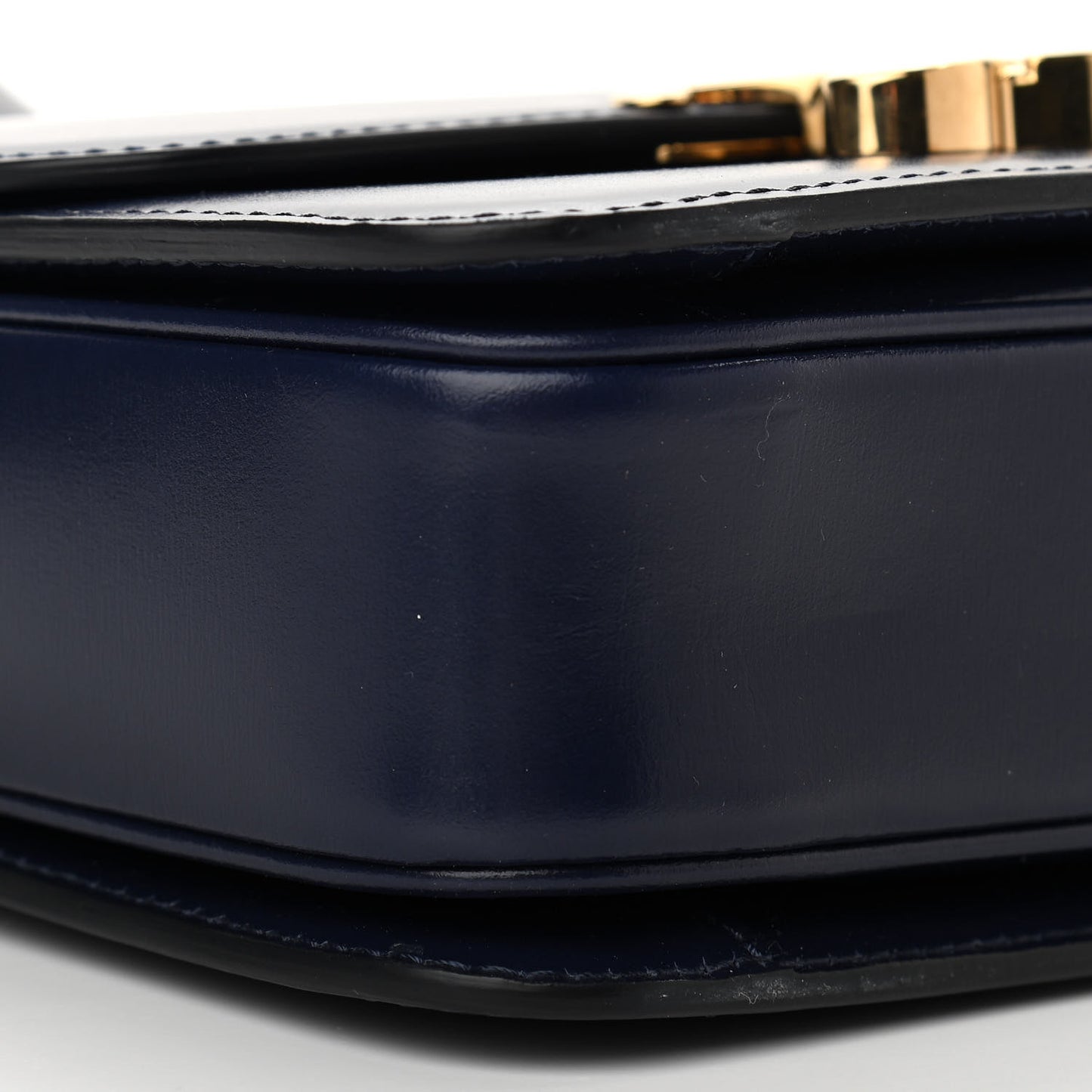 Shiny Calfskin Small Triomphe Dark Blue