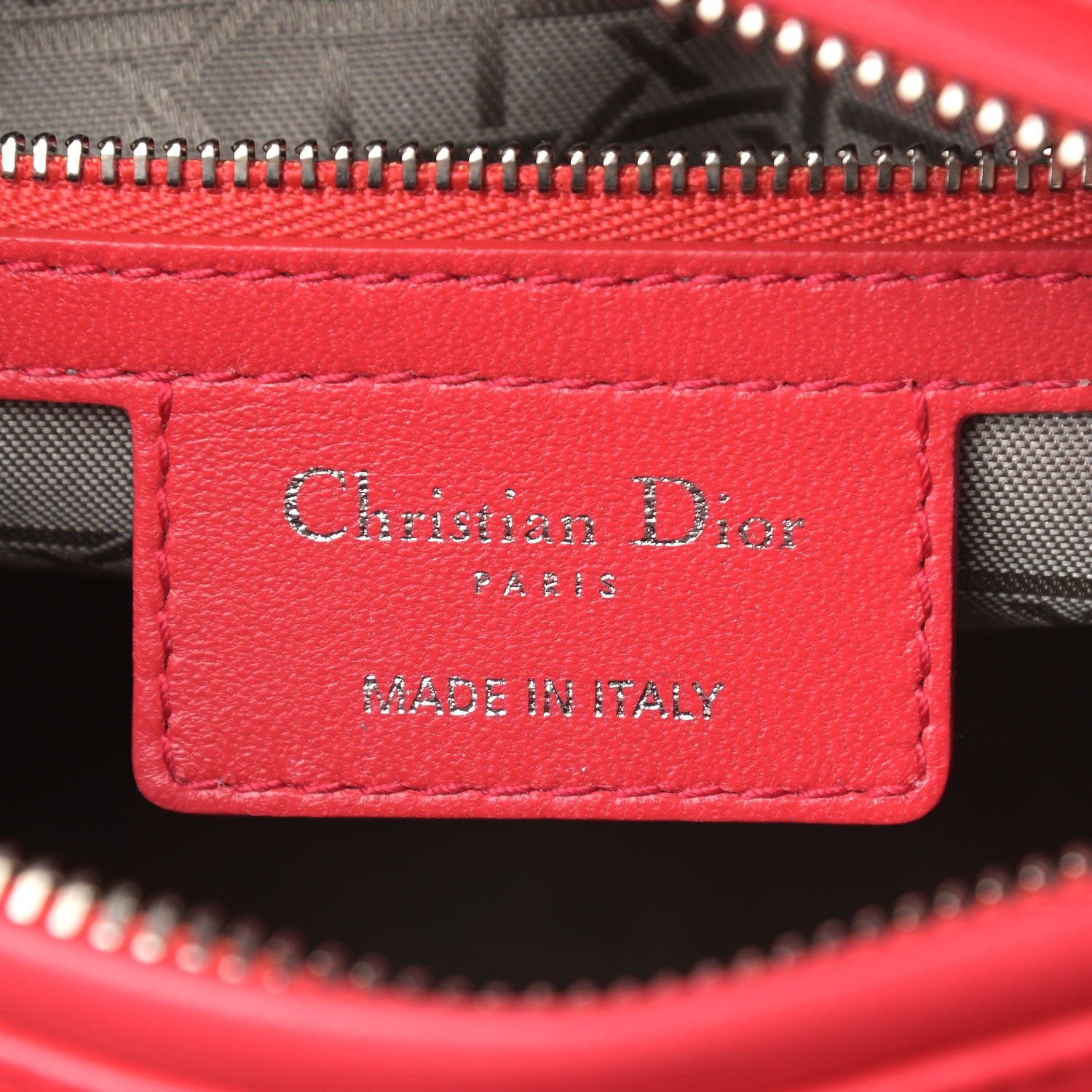 Christian Dior Lambskin Cannage Medium Lady Dior Red 8 of 9