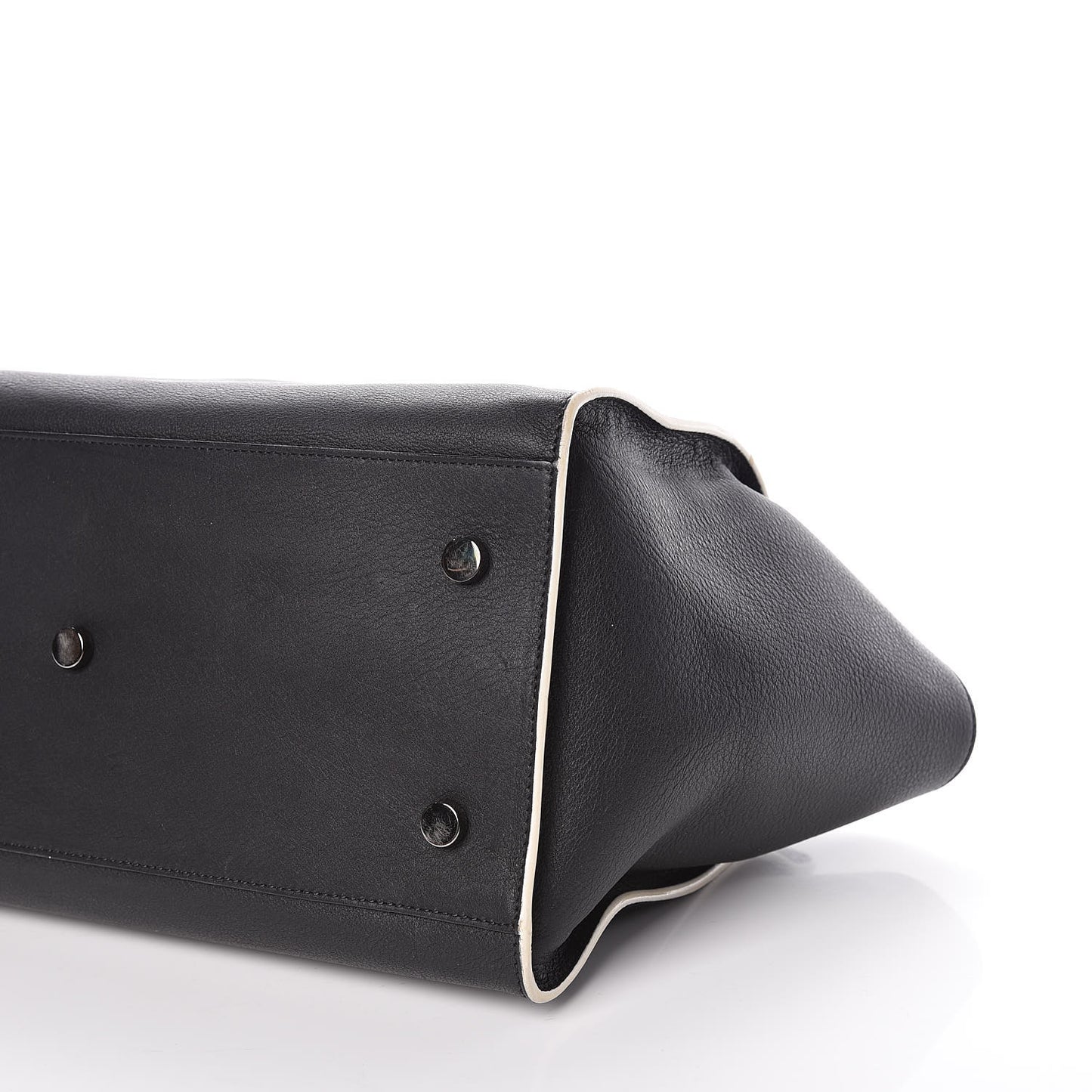 Calfskin Small Monogram Downtown Cabas Black White