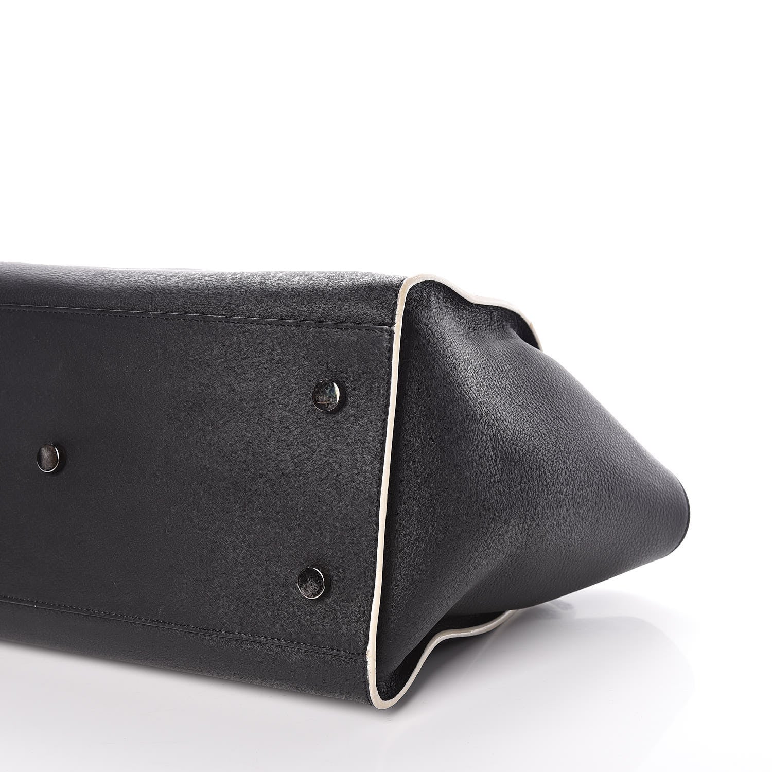 Saint Laurent Calfskin Small Monogram Downtown Cabas Black White 6 of 14