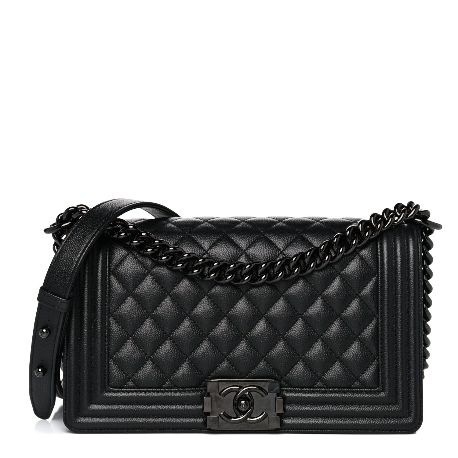 Chanel Caviar Quilted Medium Boy Flap So Black 1 of 10