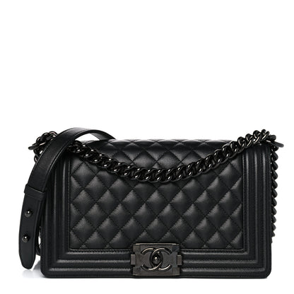 Chanel Caviar Quilted Medium Boy Flap So Black 1 of 10