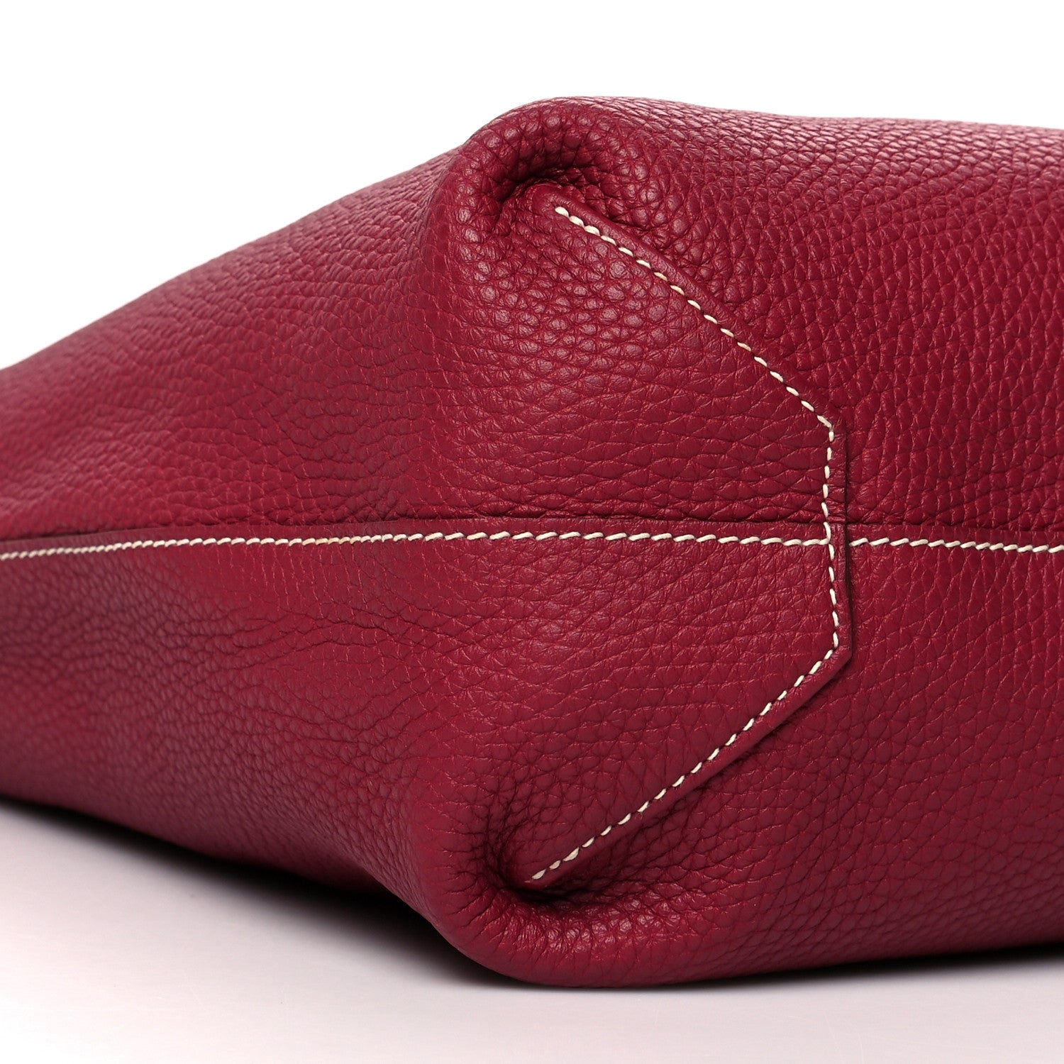 Hermes Taurillon Clemence Double Sens 36 Reversible Tote Rubis Rose Jaipur 14 of 16