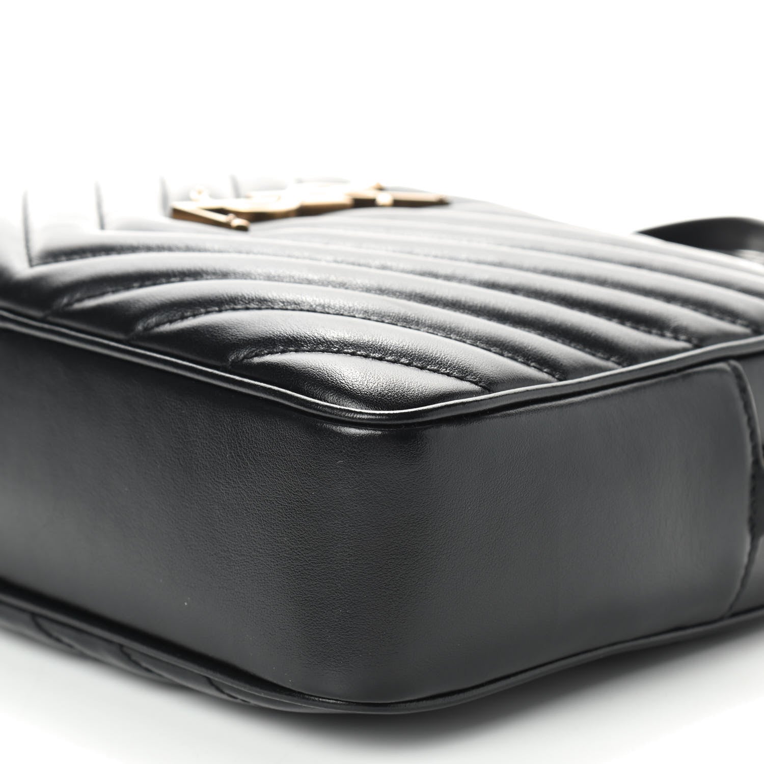 Saint Laurent Calfskin Matelasse Monogram Lou Camera Bag Black 6 of 10