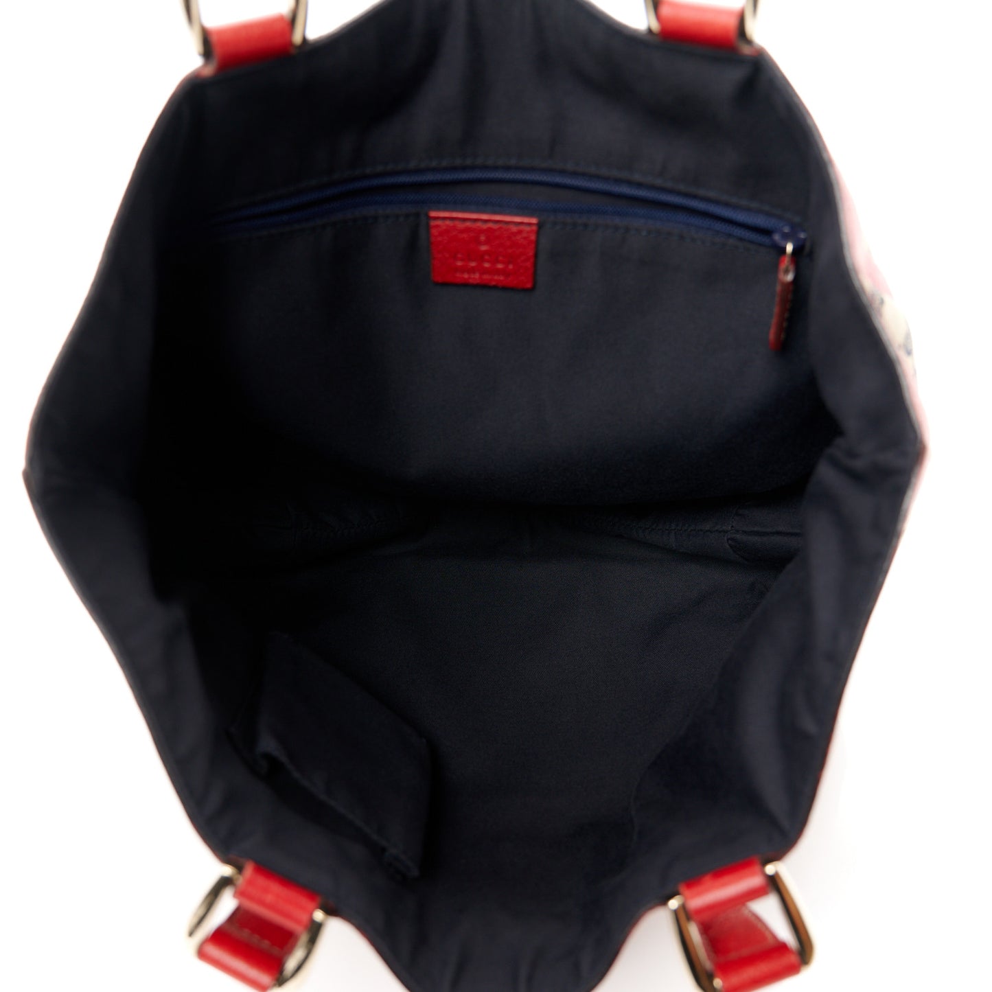 Monogram Abbey Small Tote Navy Red